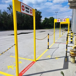 Bariery i słupki drogowe, ochronne stalowe